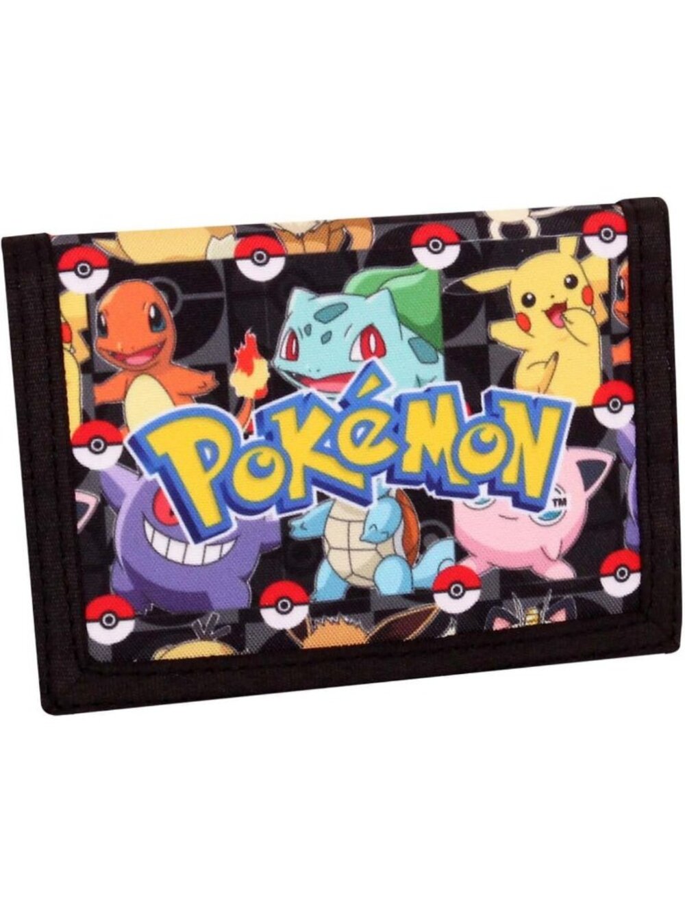 Kids Trifold Canvas Wallet with Zip, Coin & Card Holder - Pokemon Design